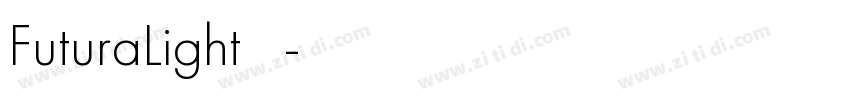 FuturaLight 普通字体转换